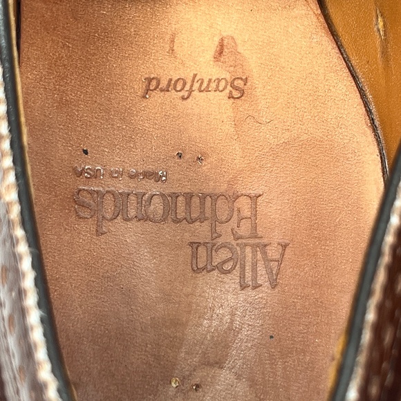 ALLEN EDMONDS Sanford Brown Sz 10 C - Picture 11 of 14